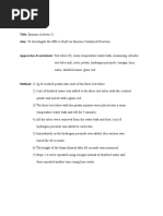 CAPE Biology Lab - Enzymes (1)