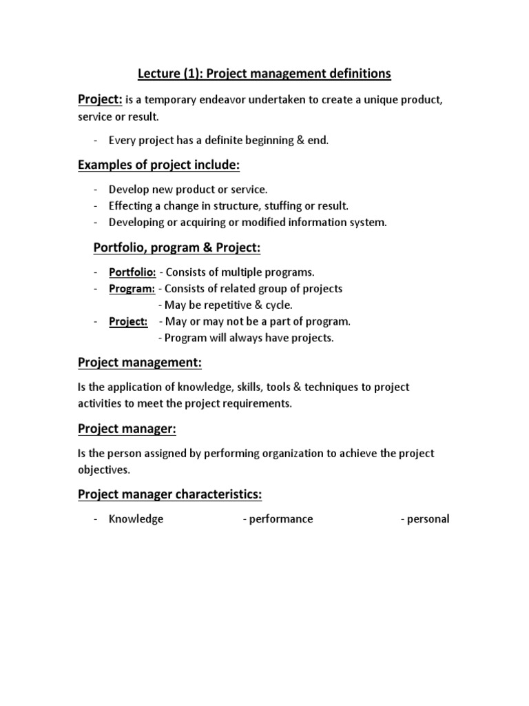 Project Management | PDF