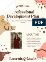 Professional Development Plan - Leah Evans