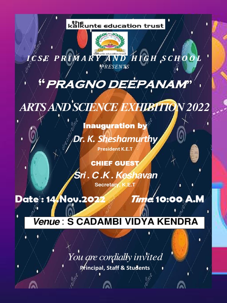 Science Exhibition Invitation PDF