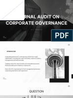Contribution of Internal Audit Function On Corporate Governance