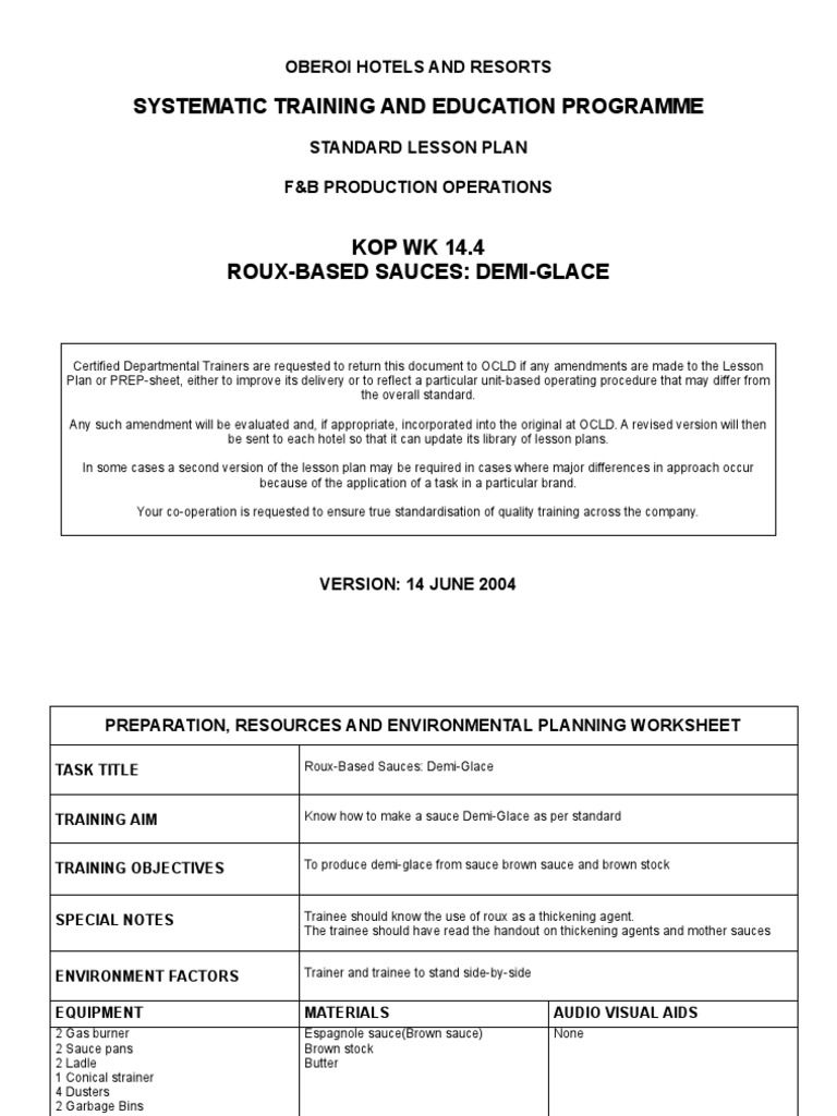 KOP WK 14.4 Roux Based SaucesDemiGlace PDF
