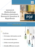 Research Methodology 2 Problem Statement, Research Question & Hypothesis