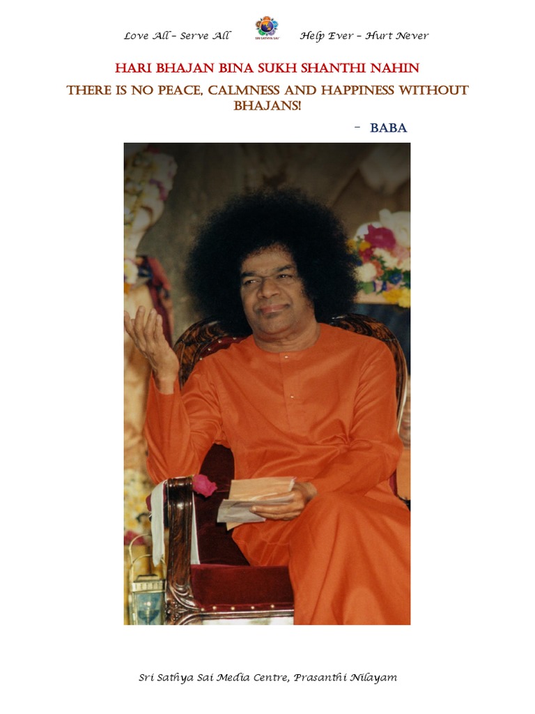 Prasanthi Mandir Bhajans Bhajanavali PDF Rama Krishna