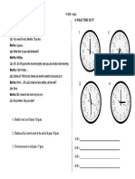 4º Ano Inglês Relógios 1
