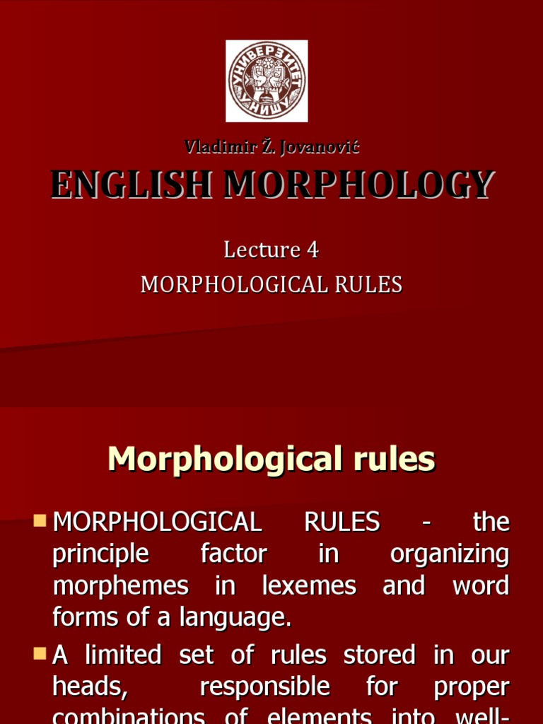 English Morphology 04 | PDF