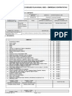 Formulario Lista de Chequeo Plan Anual HSE Empresas Contatistas 2021 2
