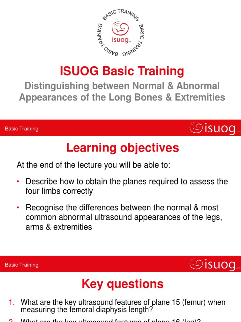 ISUOG Guidelines for Limb Ultrasound | PDF | Pelvis | Arm