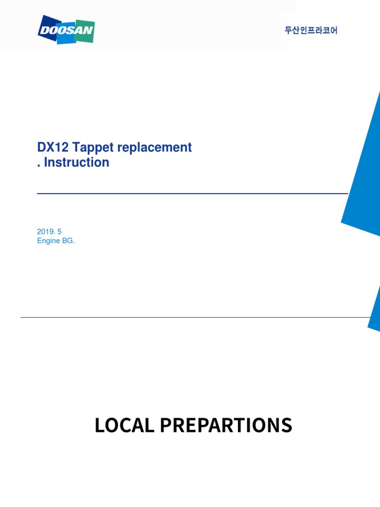 DX12 Engine Tappet Replacement Guide | PDF | Rotating Machines | Vehicles