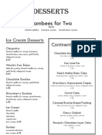 Dessert Menu