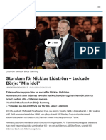 Storslam För Nicklas Lidström - Tackade Börje: "Min Idol" - SVT Sport
