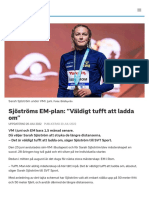 Sjöströms EM-plan: "Väldigt Tufft Att Ladda Om" - SVT Sport