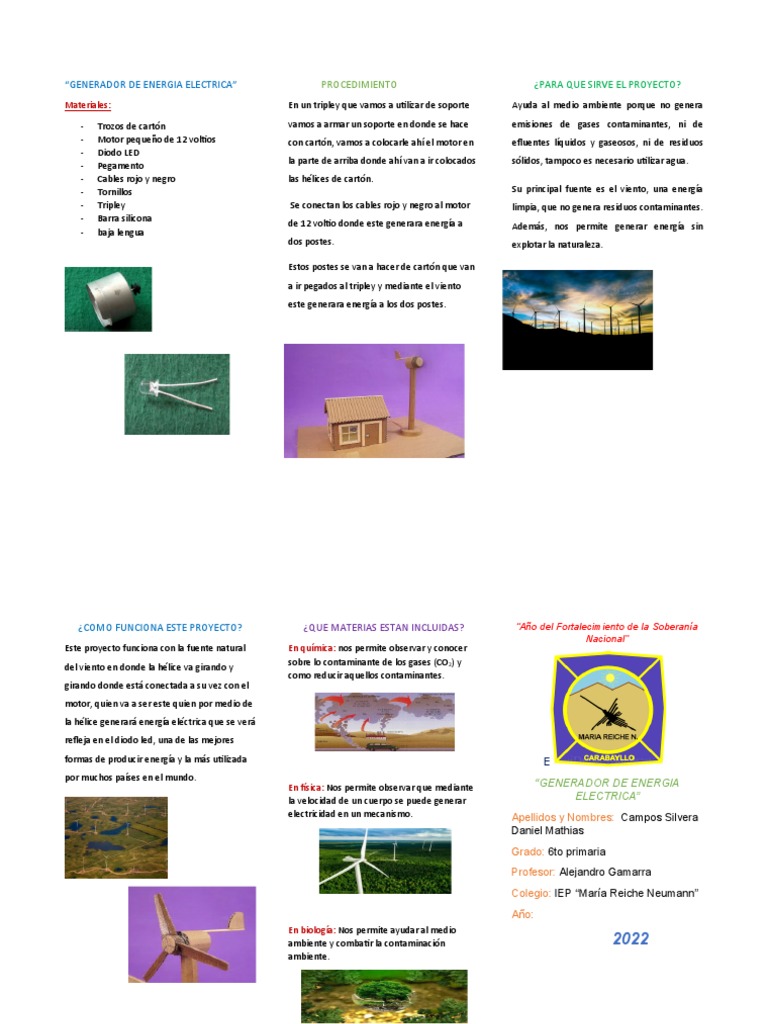 Energia Eolica Experimento | PDF