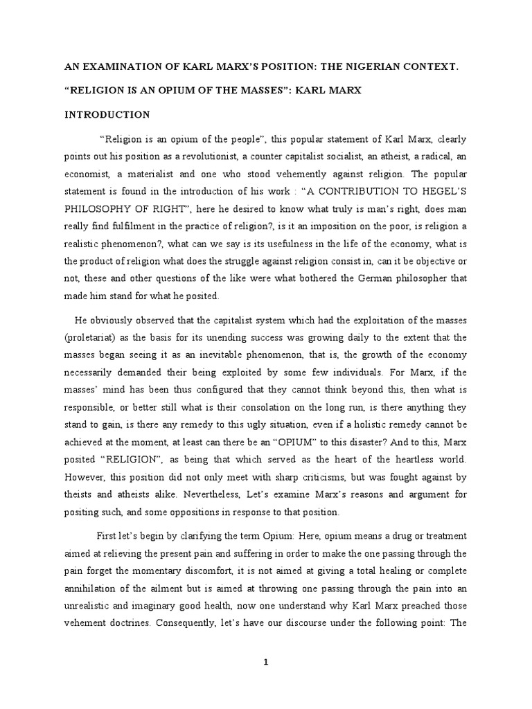 An Examination of Karl Marx PDF Philosophical Theories