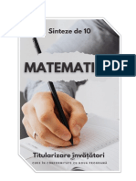 Curs Matematica Titularizare Invatatori