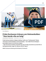Frida Karlssons Tränare Om Holmenkollen: "Hon Borde Vila en Helg" - SVT Sport