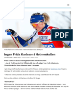 Ingen Frida Karlsson I Holmenkollen - SVT Sport
