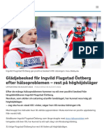 Glädjebesked För Ingvild Flugstad Östberg Efter Hälsoproblemen - Rest På Höghöjdsläger - SVT Sport