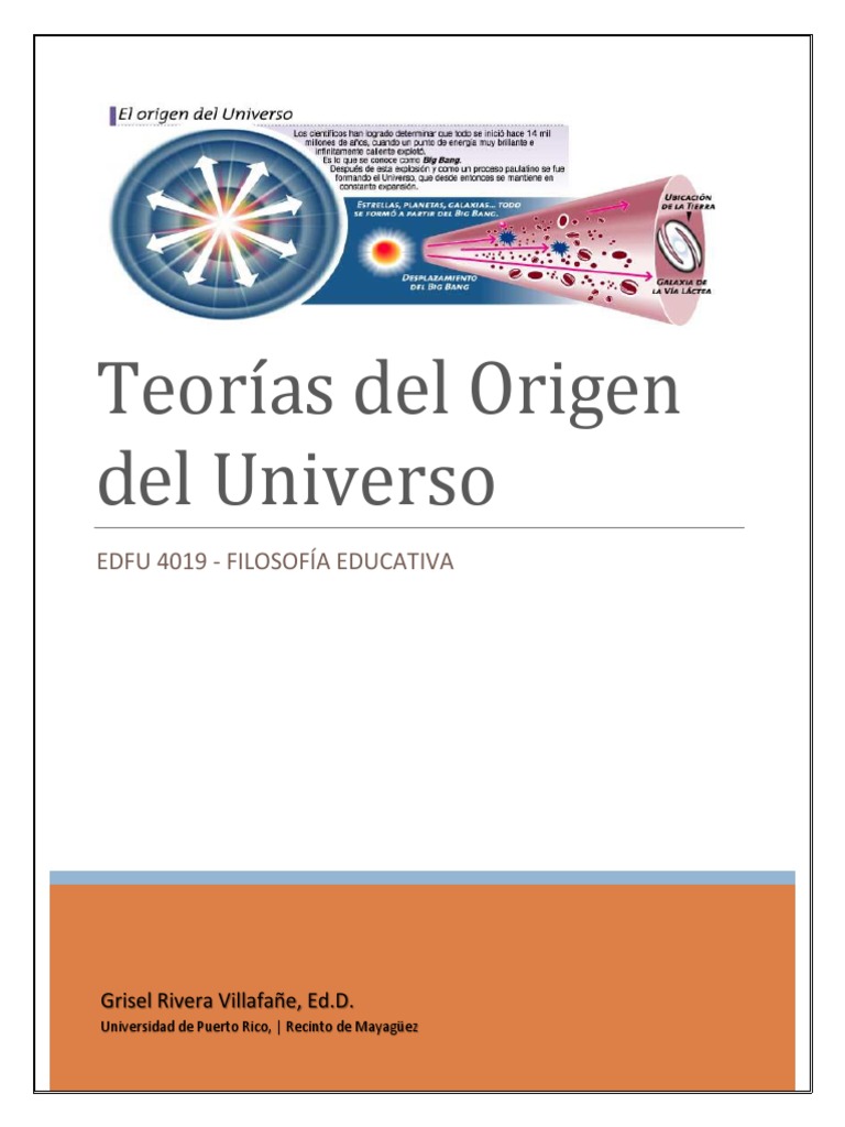 Teorías del Origen del Universo | PDF | Universo | Big Bang