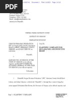 Oregon Firearms Federation Lawsuit Documents