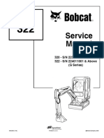 Bobcat 322 Excavator Service Repair Manual SN 224011001 Above