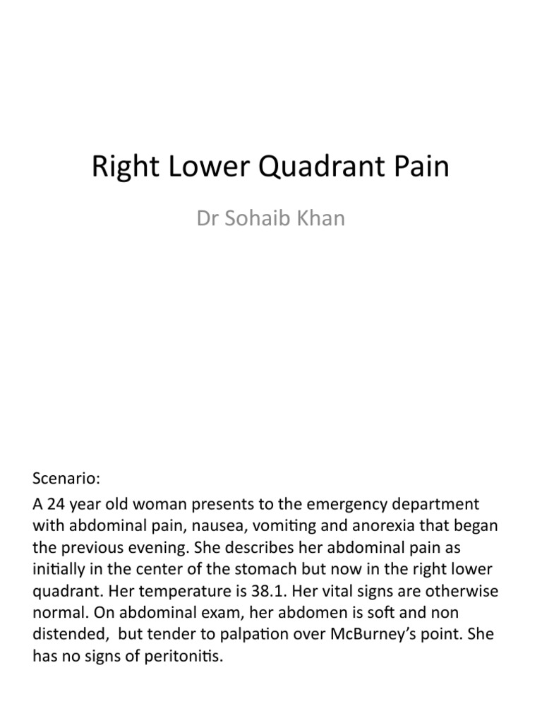 Right Lower Quadrant Pain PDF Causes Of Death Medical Specialties