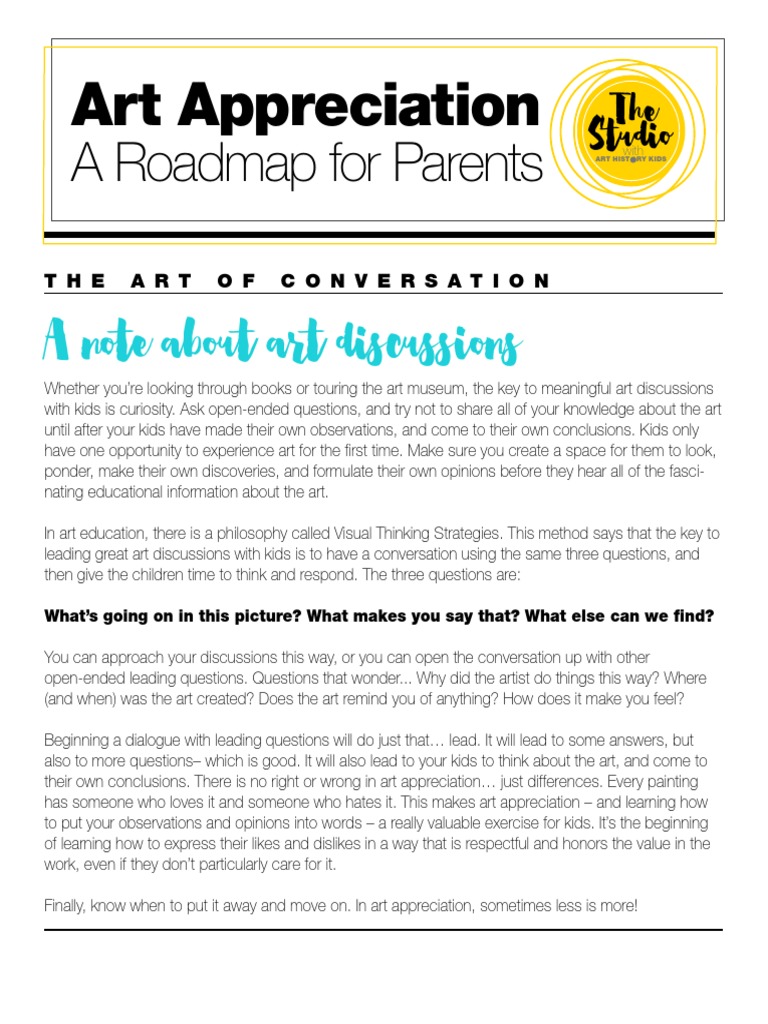 Guiding Art Appreciation Through OpenEnded Questions and Focusing on Elements of Art PDF