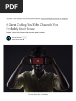 6 Great Coding YouTube Channels Medium ref
