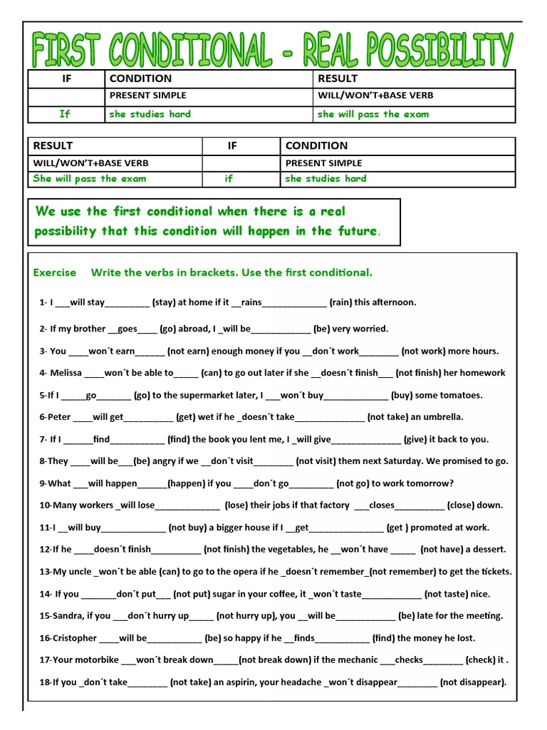 Exercise Type I Conditional | PDF