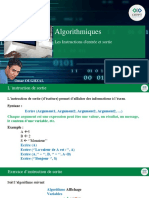 Algorithmiques 04 - Les Instructions D'entrée Et Sortie