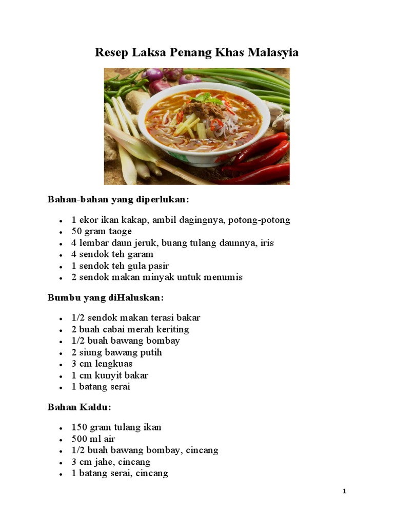 Resep Malasyia Dan Timor Leste | PDF