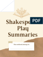 William Shakesphear Summary