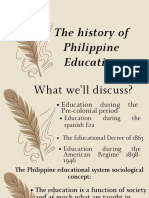 Original Copy of THE HISTORY OF THE PHILIPPINE EDUCATION SYSTEM