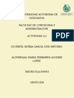 Universidad Autonoma de Chihuahua Facultad de Contaduria Y Administracion Actividdad 4.3