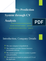 Personality Prediction System Through CV Analysis