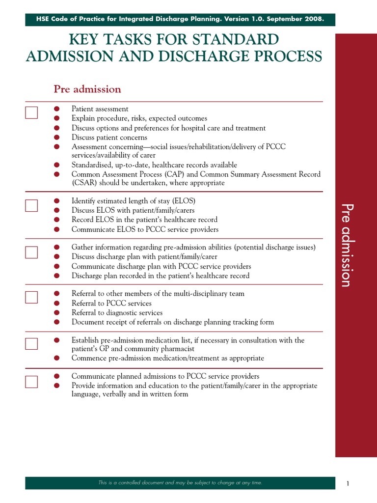 Integrated Discharge Planning Guide | PDF