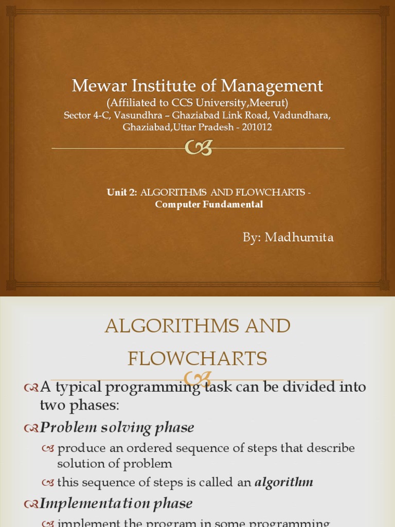 Unit 2 Algorithms and Flowchart | PDF