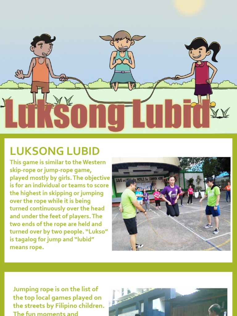 Luksong Lubid: A Filipino Jump Rope Game | PDF