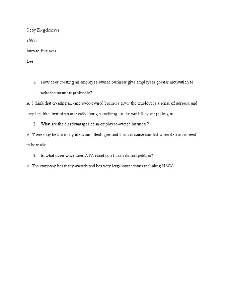 Chapter 1 Case Study | PDF | Business