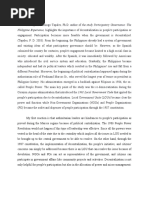 Reaction Participatory Governance - The Philippine Experience (2003) .