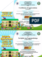 BRIGADA ESKWELA CERTIFICATE OF PARTICIPATION and PLEDE OF COMMITMENT BOOKLET