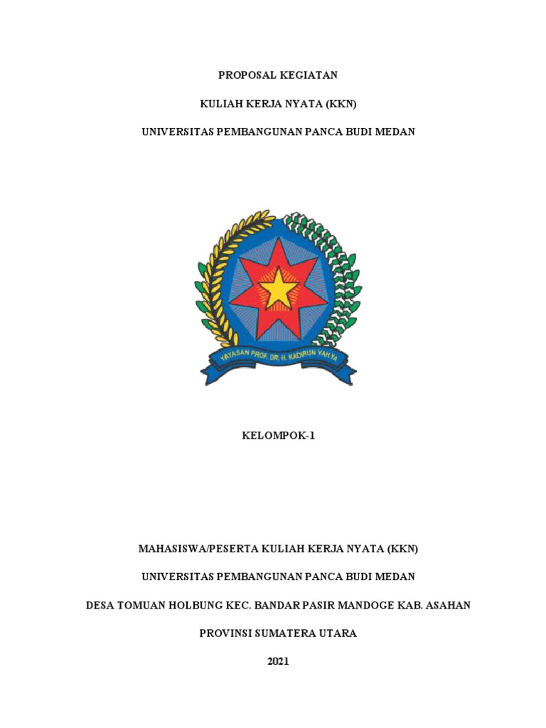 PROPOSAL KKN Kel 1 Tomuan Holbung-1revisi | PDF