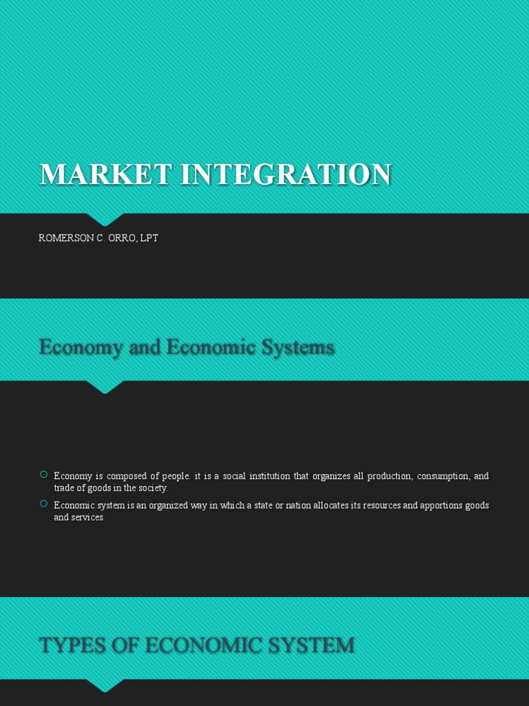 Summary Of History Of Global Market Integration