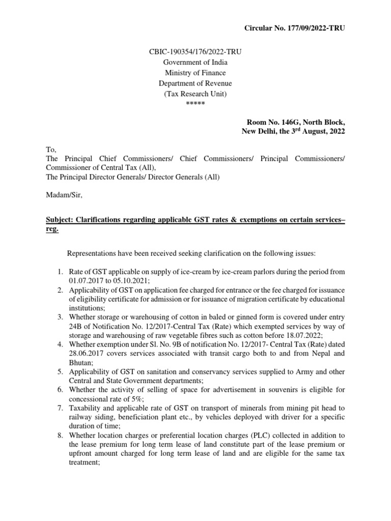 circular-177-09-2022-tru-03-08-22-gst-rate-exemption-on-services-pdf