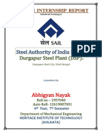 Durgapur Steel Plant Report