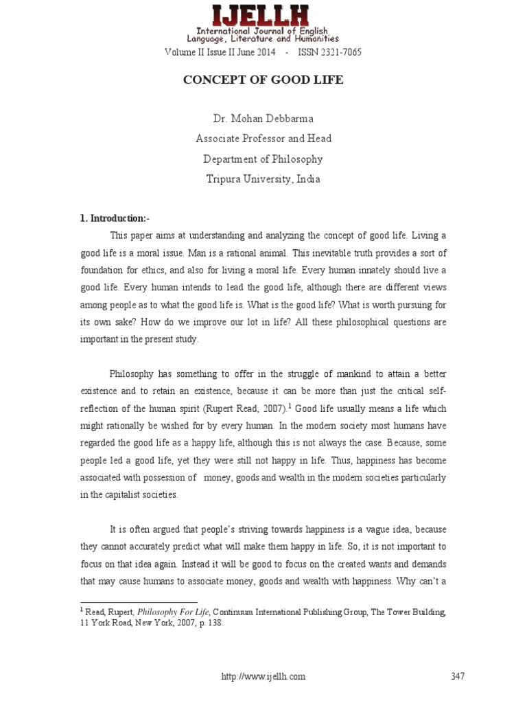 Life Id Good Concept | PDF