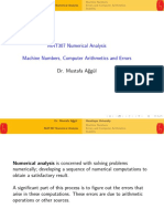 1st Machine Numbers Computer Arithmetic and Errors