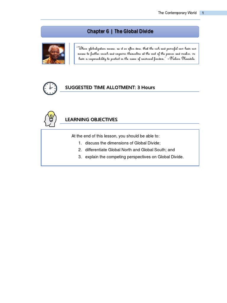 Chapter 6 The Global Divide E Module Pdf