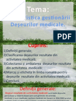 Gestionarea Deșeurilor Medicale