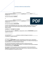 Modelo de Contrato de Cessao de Posse de Imovel Simples para Word para Preencher Personalizavel